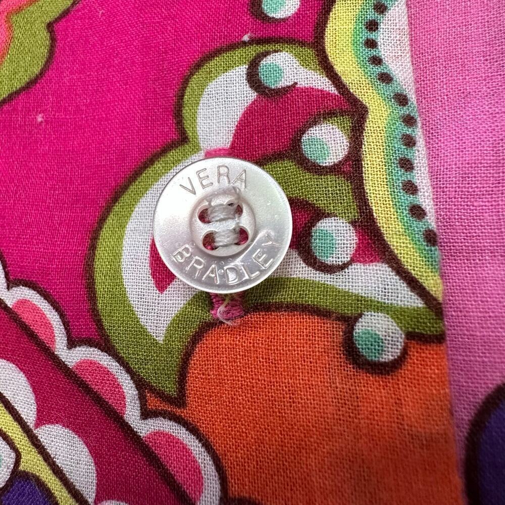 Vera Bradley Cotton Paisley Button Front Top - Picture 5 of 7